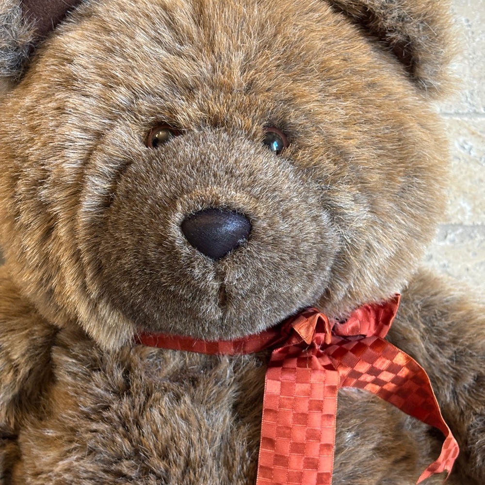 Floppy Friends Mervyn’s Vintage Large Brown Teddy Bear 24” Stuffed Animal Toy